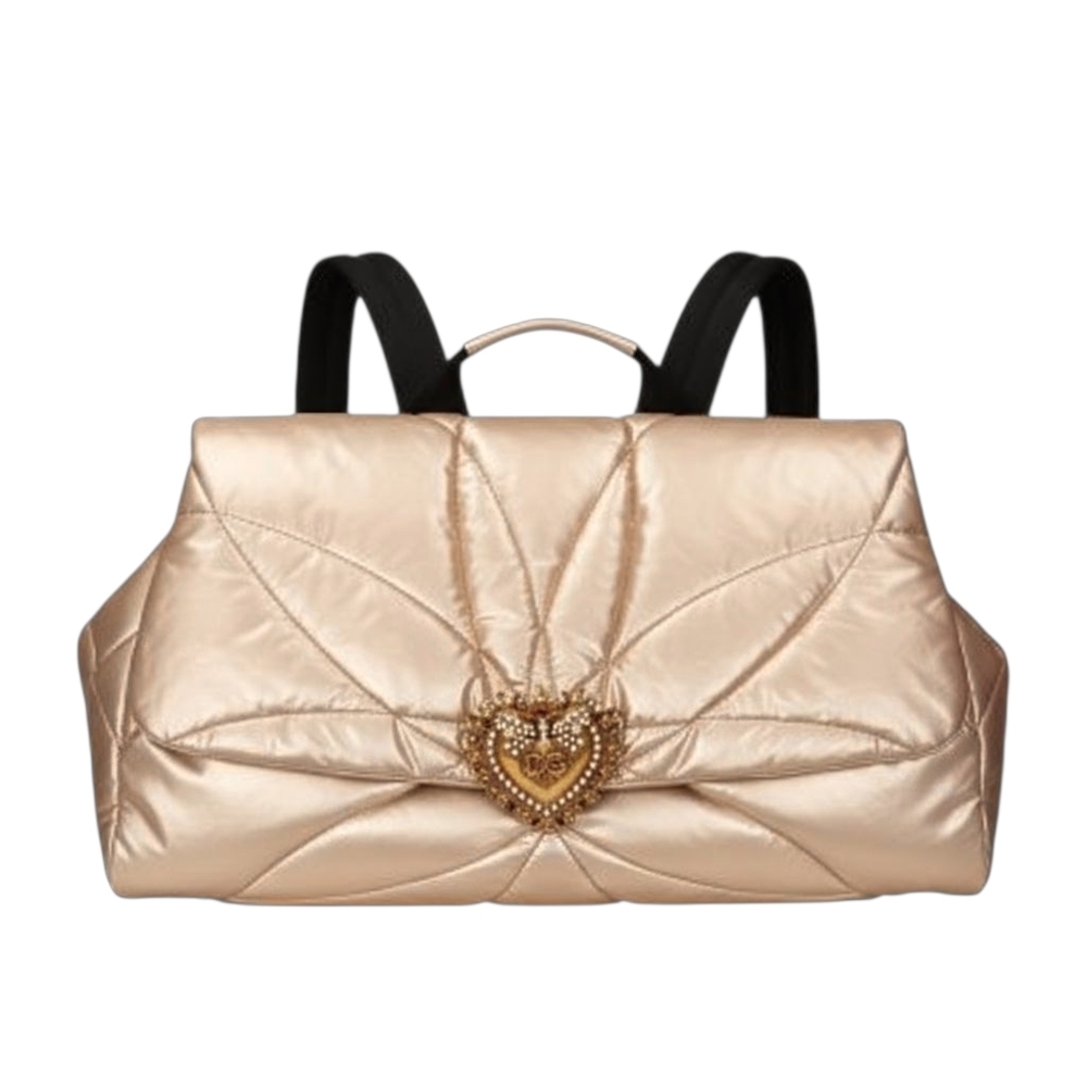 Dolce & Gabbana Pearl Devotion Heart Oversized Nylon Backpack